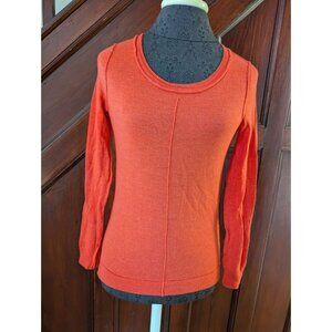 Cynthia Rowley Womens Orange Extrafine Merino Wool Sweater Small